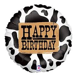 Betallic 18" Happy Birthday Cow Foil Balloon
