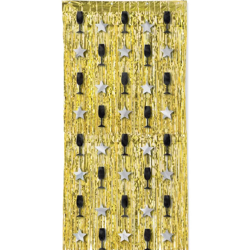 Amscan Stars and Cups Curtain 3ft x 8ft