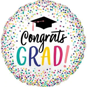 Anagram 28" Congrats Grad Color Dots Balloon