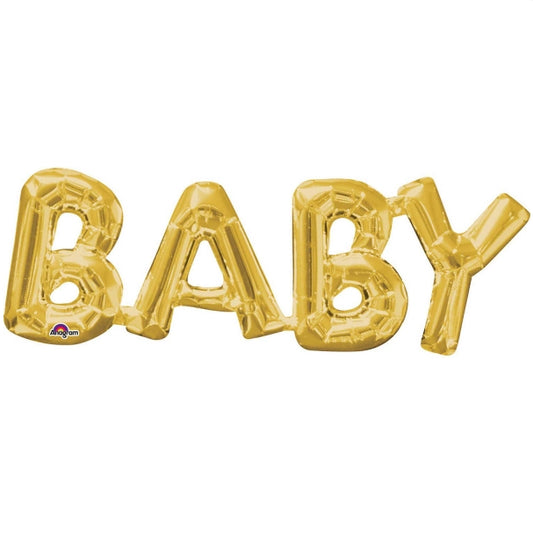 Anagram 26" Baby Gold Balloon