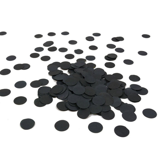 1" Black Paper Confetti Dots 22g