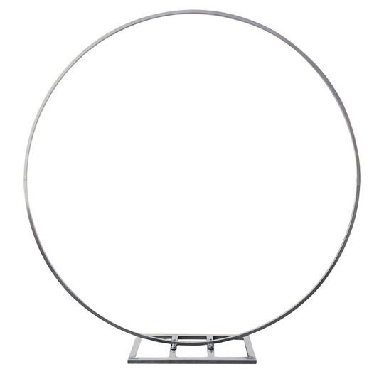 84" SIlver CIRCLE BACKDROP STAND