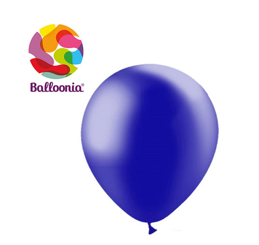 Balloonia 10" Metallic Navy Blue Latex Balloons - 100ct