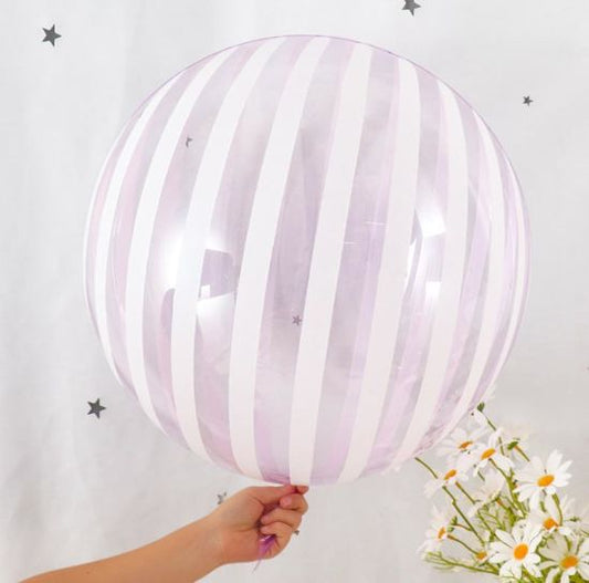 18"  Purple Stripe BOBO Balloon