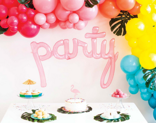 NorthStar 34" Party Sign Pink Translucent Balloon