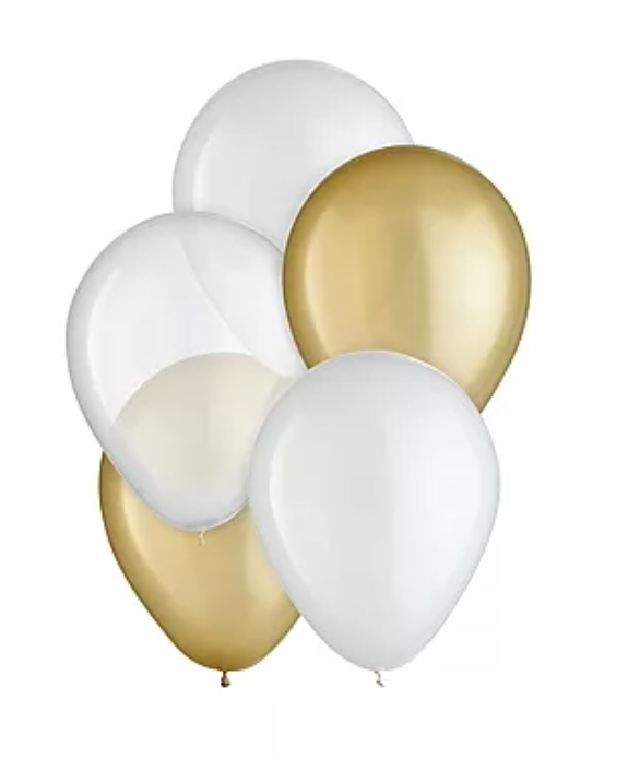 Amscan 5" Golden 3-Color Mix Balloons 25ct