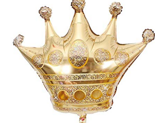 Winner Party 9" Gold Crown Balloon 5pc
