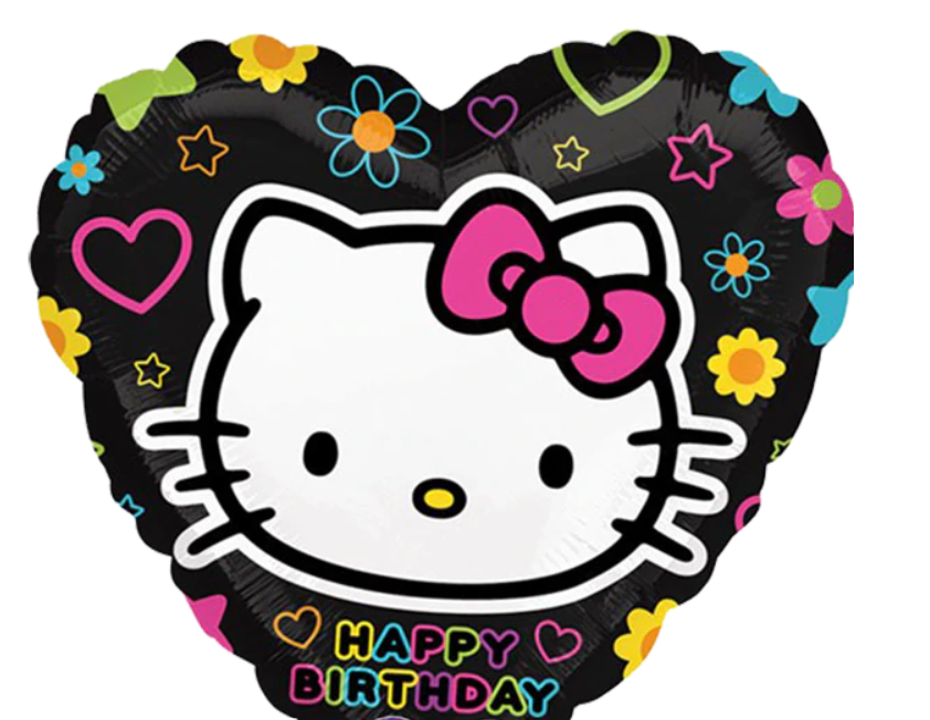 Anagram 18" Hello Kitty Happy Birthday Heart Balloon