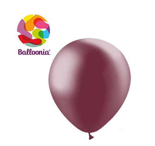 Balloonia 12" Latex Metallic Burgundy 50ct