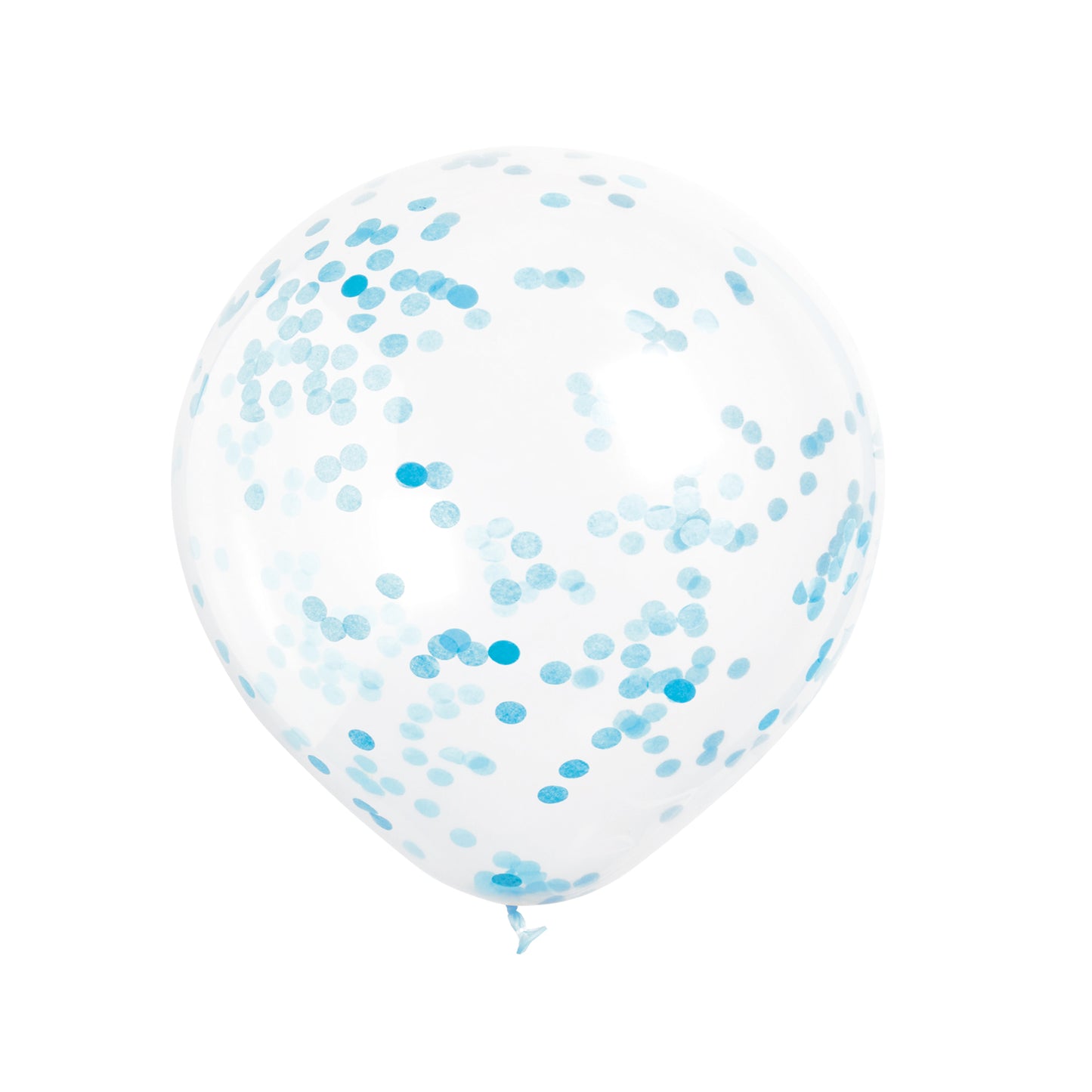 36" Blue Confetti Clear Balloon