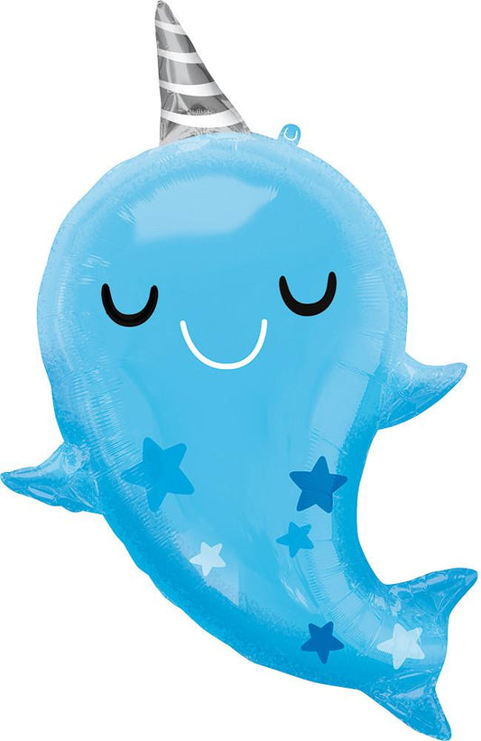 Anagram 30" Narwhal Baby Balloon