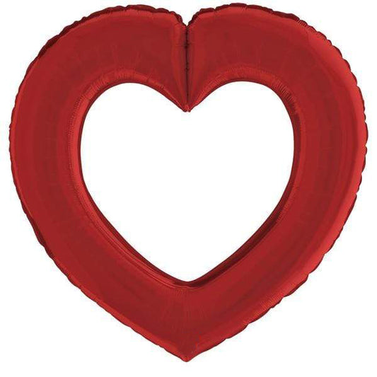 Party America 42" Red Hollow Heart Balloon