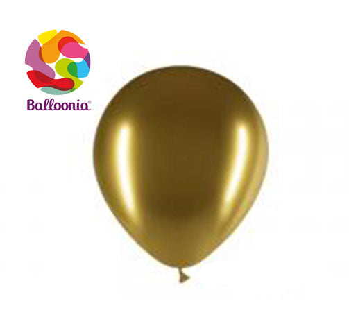 Balloonia 12" Brilliant Gold Latex Balloons - 50ct