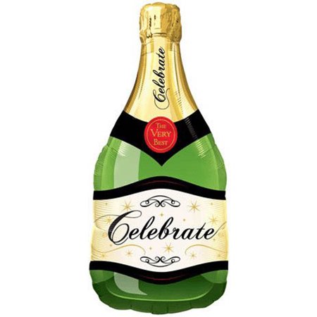 Qualatex 39"Celebrate Champagne Bottle Balloon