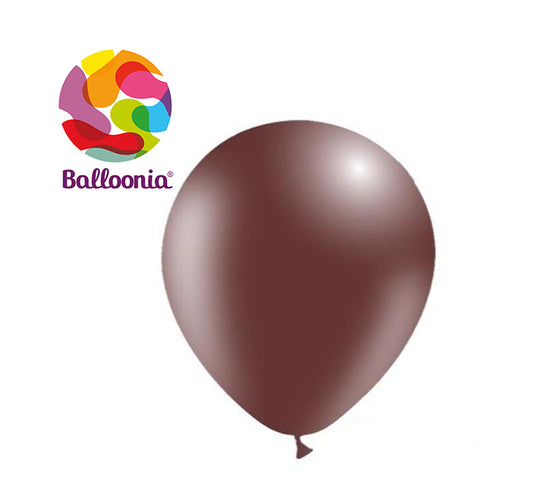 Balloonia 12" Chocolate Latex Balloons - 50ct