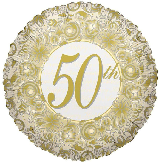 Conver USA 18" 50th Gold Balloon