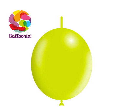 Balloonia 12" Decolink Lime Green Latex Balloons - 100ct