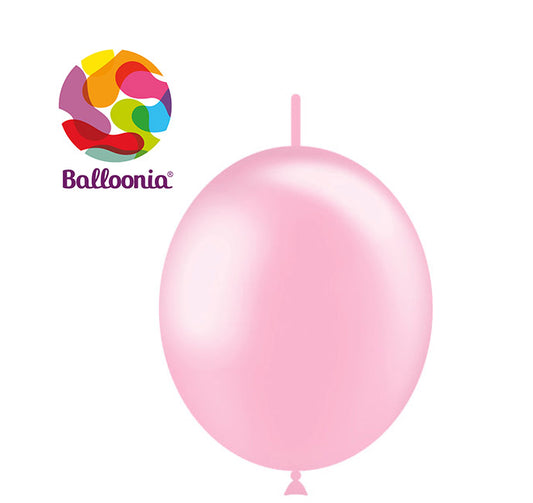 Balloonia 12" Decolink Metallic Latex Baby Pink 100ct