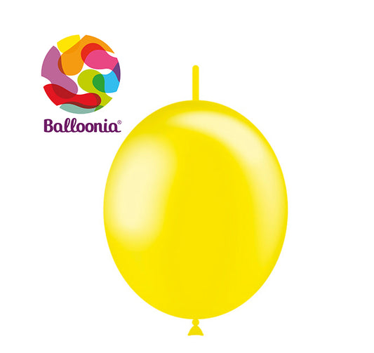 Balloonia 12" Decolink Metallic Latex Lemon 100ct