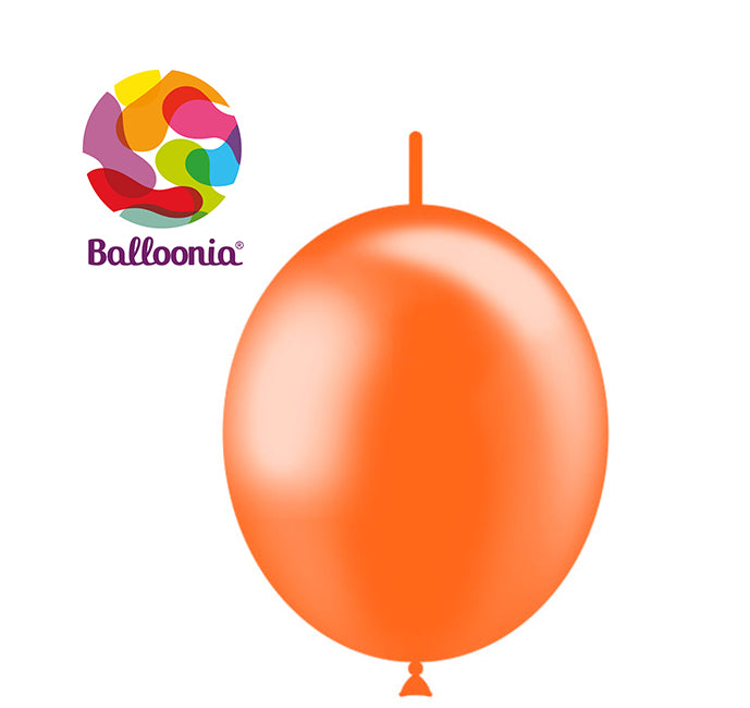 Balloonia 12" Decolink Metallic Latex Orange 100ct