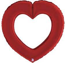 Betallic 32" Linking Heart Satin Red Balloon