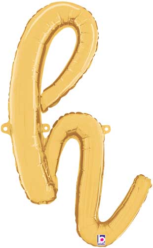 Betallic 24" Script Letter "h" Gold