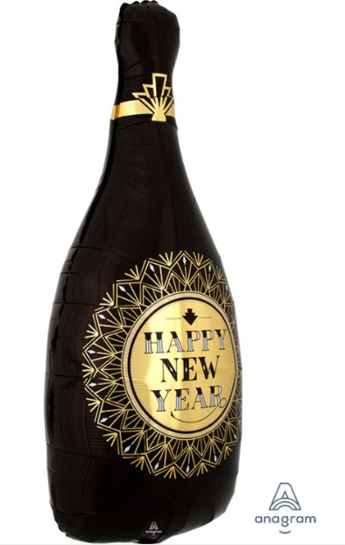 Anagram 36" Happy New Year Bottle Balloon