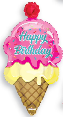 ConverUSA 36" Happy Birthday Ice Cream Balloon