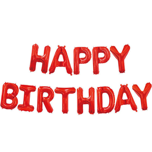 Happy Birthday 16" Red Foil Banner