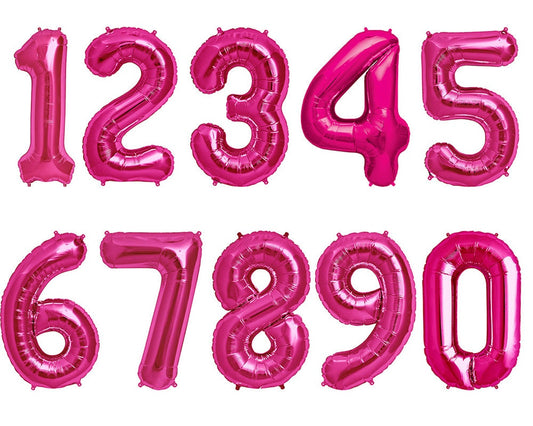 Party America 34" Fuchsia Jumbo Numbers