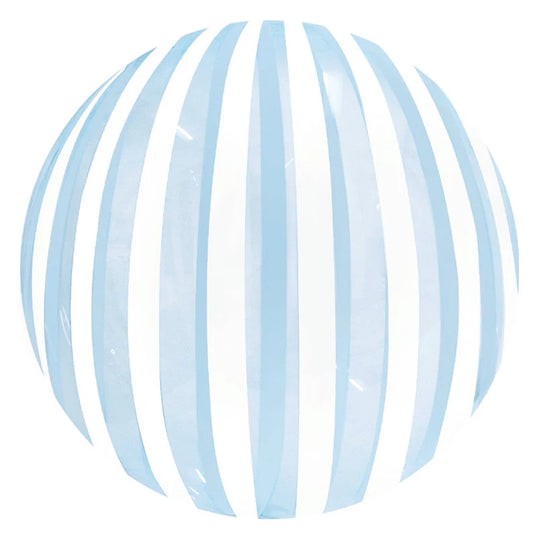 Winner Party 18" Crystal Blue Strip Bubble Balloon 1pc