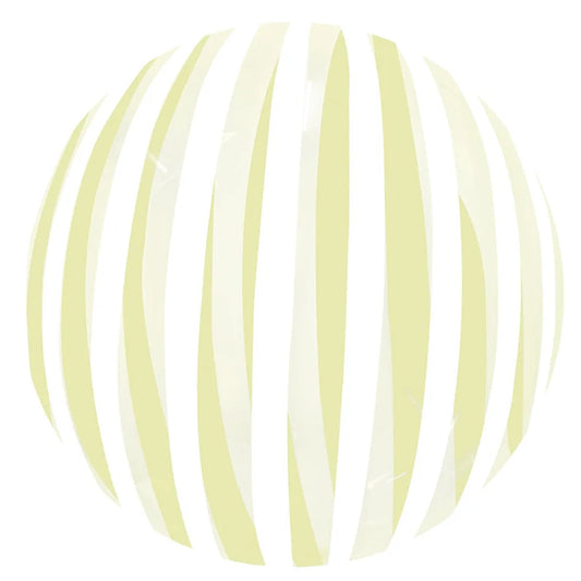 Winner Party 18" Crystal Yellow Strip Bubble Balloon 1pc