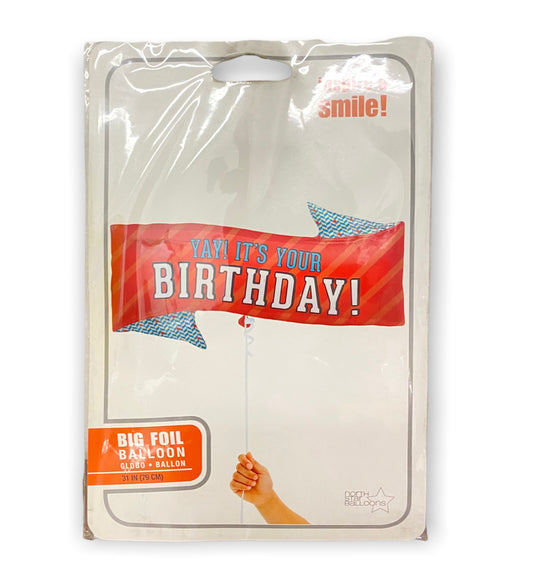 North Star 31" Yay! It's Your Birthday! Banner Foil Balloon