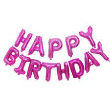 Happy Birthday 16" Pink Foil Balloon Banner
