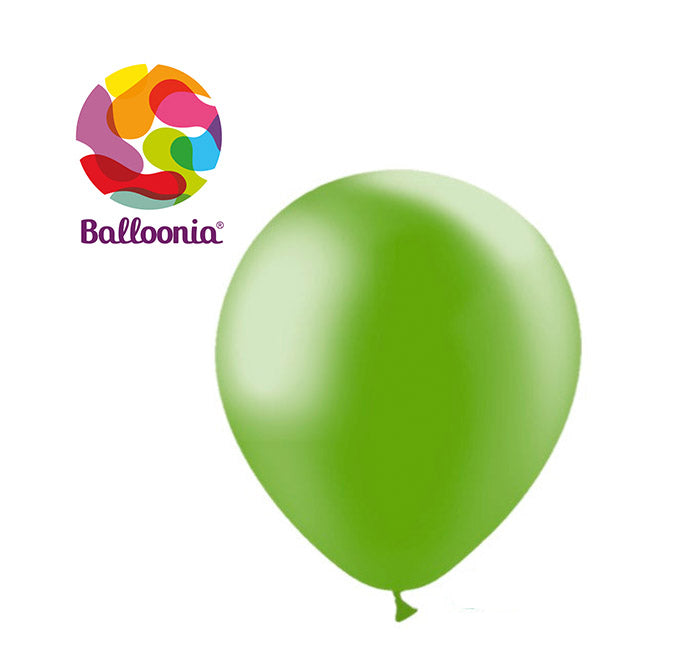 Balloonia 12" Latex Metallic Green 50ct