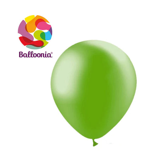 Balloonia 10" Metallic Green Latex Balloons - 100ct