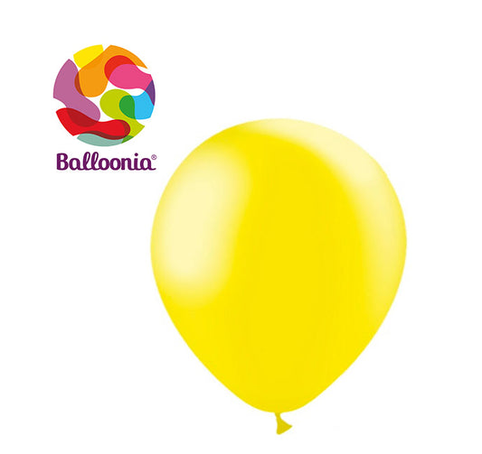 Balloonia 5" Latex Metallic Lemon 100ct