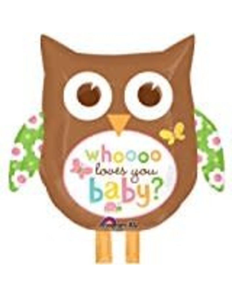 Anagram 27" Whooo Loves you Baby Balloon