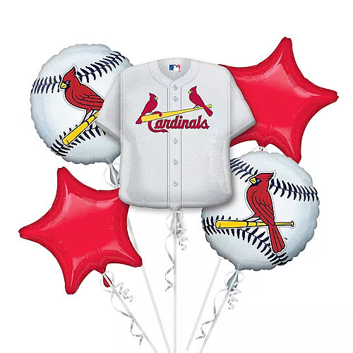 Anagram  MLB Cardinals Balloon Bouquet 5ct