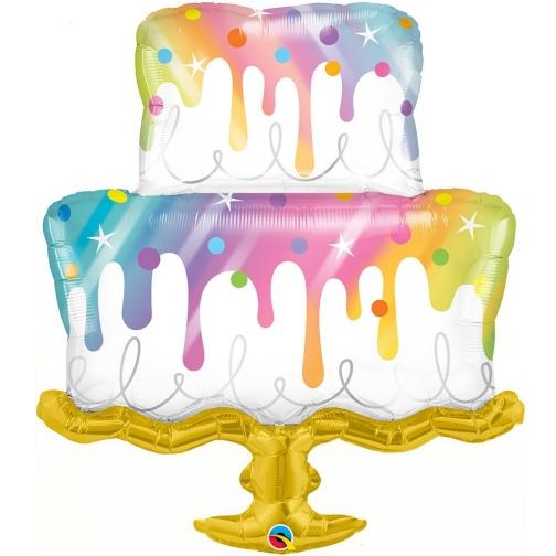 Qualatex 39" Rainbow Drip Cake Balloon