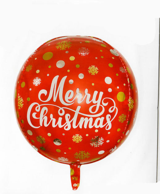 Winner Party 18" Red Merry Christmas Orb Balloon