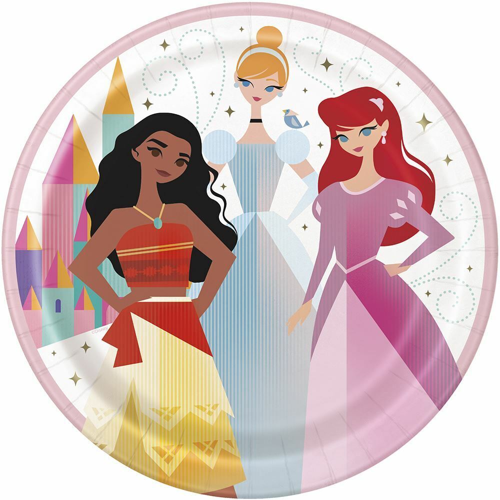 Unique Disney Princess Plate 9" 8ct