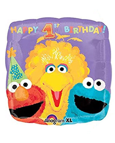 Anagram 18" Sesame Street Happy 1st Birthday Balloon
