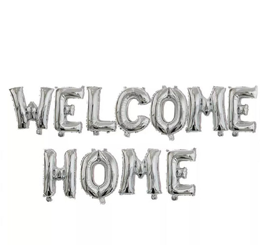 Winner Party 16" Silver Welcome Home Balloon Banner