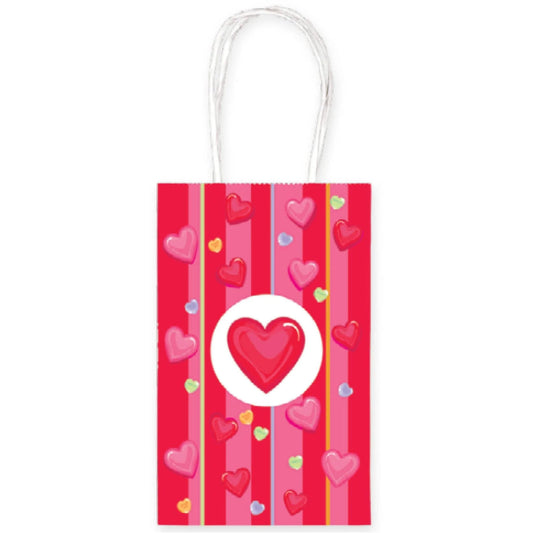Amscan Valentines Day Heart Paper Gift Bags 10ct