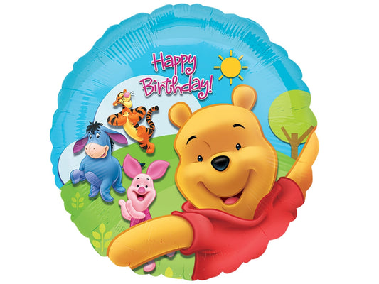 Anagram 18" Happy Birthday Pooh & Friends Balloon